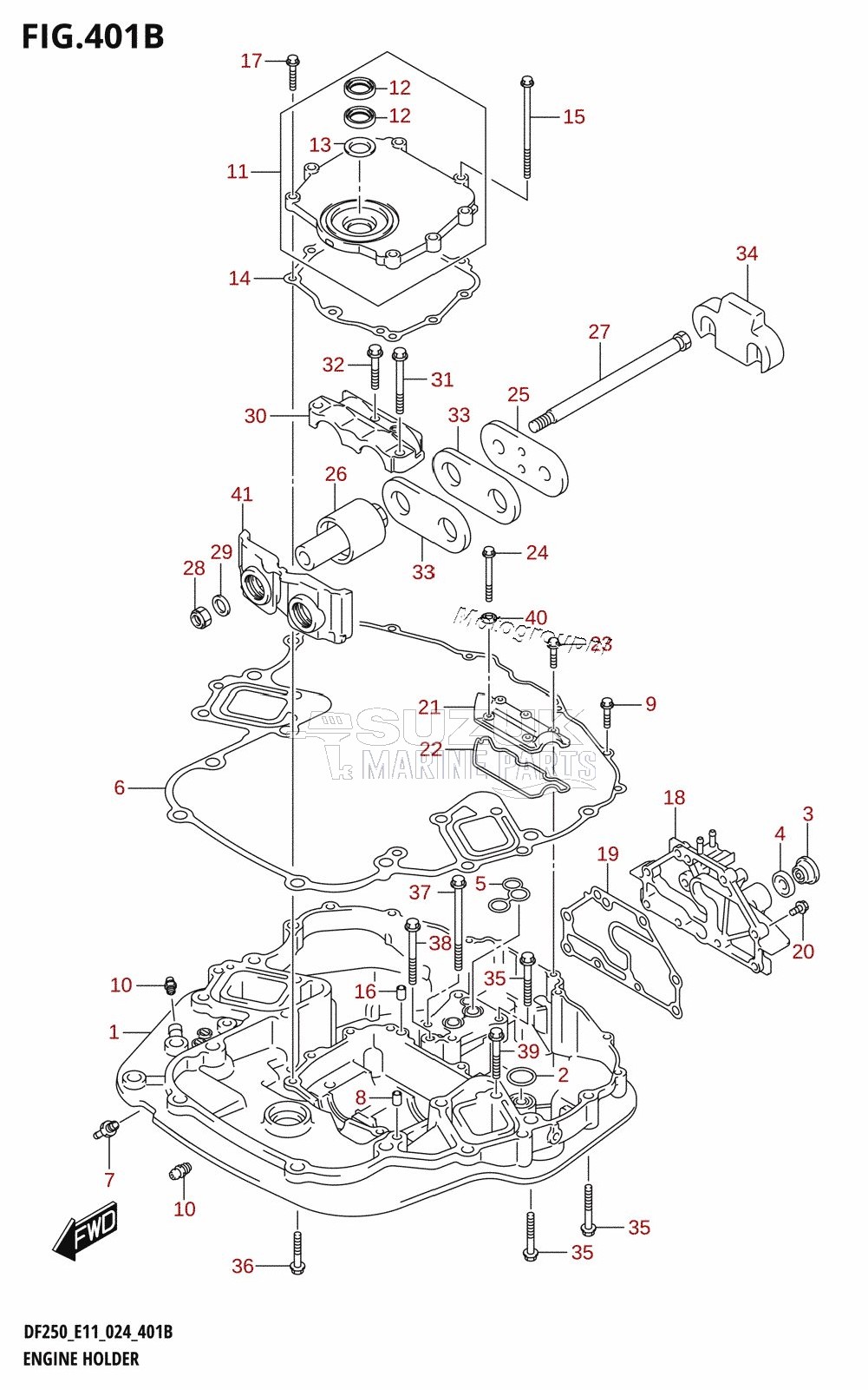 ENGINE HOLDER (DF200Z,DF225T,DF225Z,DF250T,DF250Z)