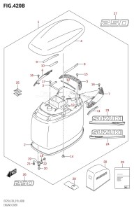 DF225T From 22503F-910001 (E03)  2019 drawing ENGINE COVER (DF250T,DF250Z)