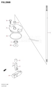 DF225Z From 22501Z-880001 (E01 E40)  2008 drawing CLUTCH ROD (DF200Z,DF200WZ,DF225Z,DF225WZ,DF250Z)