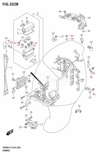 DF350A From 35001F-040001 (E01 E03  -)  2020 drawing HARNESS ((022,023):(DF350A,DF325A,DF300B))