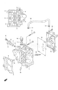 Outboard DF 9.9B drawing Cylinder Head