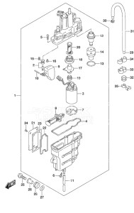 Outboard DF 60A drawing Fuel Vapor Separator