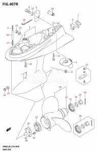 DF60A From 06002F-410001 (E01 E40)  2014 drawing GEAR CASE (DF60AVT:E01)