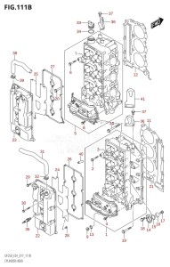 DF250 From 25003F-710001 (E01 E40)  2017 drawing CYLINDER HEAD (DF200T:E40)