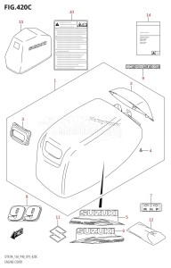 DT9.9A From 00993K-910001 (P36 P40)  2019 drawing ENGINE COVER (DT9.9AK)