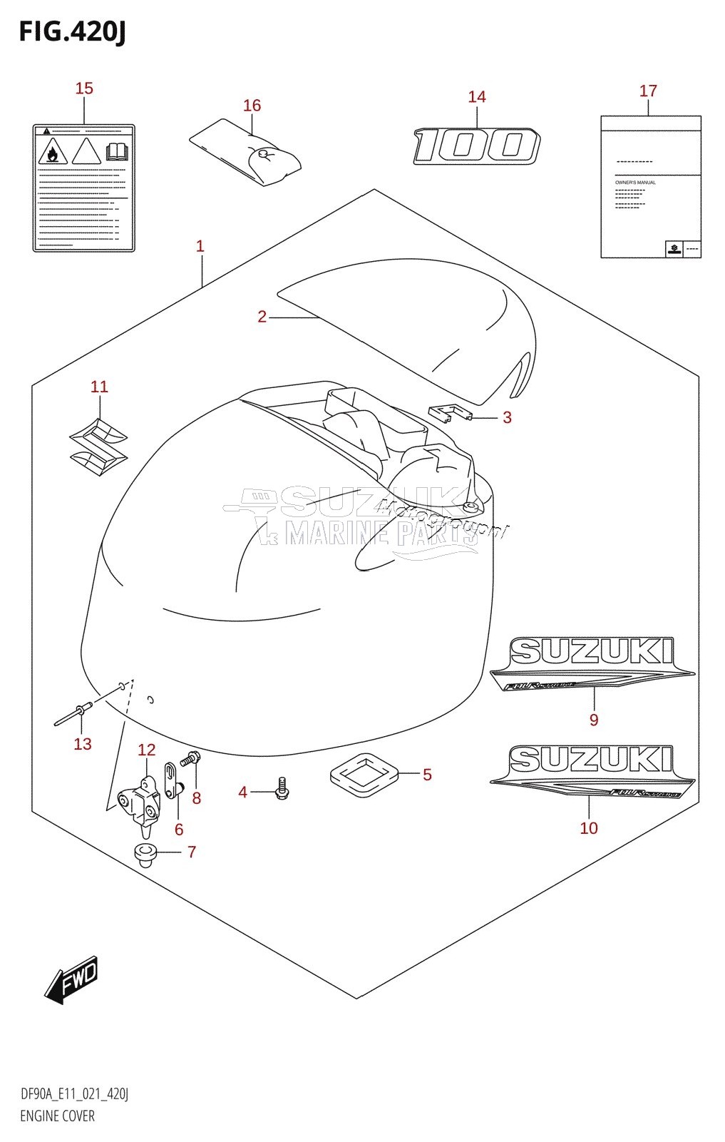 ENGINE COVER (DF100B:021)