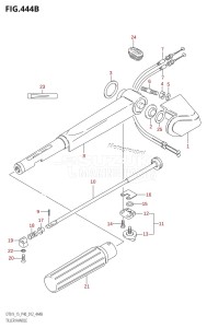 DT15 From 01504-210001 (P40)  2012 drawing TILLER HANDLE (DT9.9K:P40)