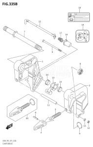 00994F-910001 (2019) 9.9hp P01-Gen. Export 1 (DF9.9A  DF9.9AR) DF9.9A drawing CLAMP BRACKET (DF8AR,DF9.9AR)