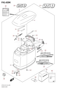 DF250 From 25003F-610001 (E01 E40)  2016 drawing ENGINE COVER (DF250T:E01,DF250Z:E01)