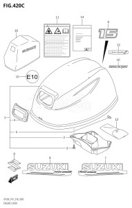 02002F-810001 (2018) 20hp P01 P40-Gen. Export 1 (DF20A  DF20AR  DF20AT  DF20ATH) DF20A drawing ENGINE COVER (DF15A,DF15AR)