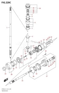 DF175A From 17503F-240001 (E11 E40)  2022 drawing TRANSMISSION ((DF200AZ,DF175AZ,DF150AZ):(020,021))