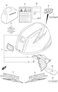 DF 25A drawing Engine Cover