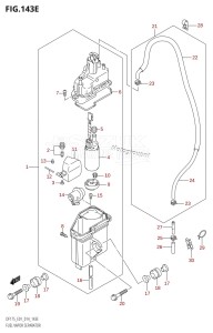 DF175ZG From 17502Z-410001 (E01 E40)  2014 drawing FUEL VAPOR SEPARATOR (DF150Z:E01)