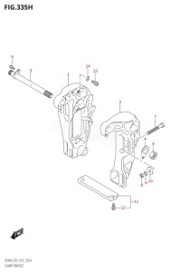 06002F-510001 (2005) 60hp E01 E40-Gen. Export 1 - Costa Rica (DF60A  DF60AQH  DF60ATH) DF60A drawing CLAMP BRACKET (DF60A:E40)