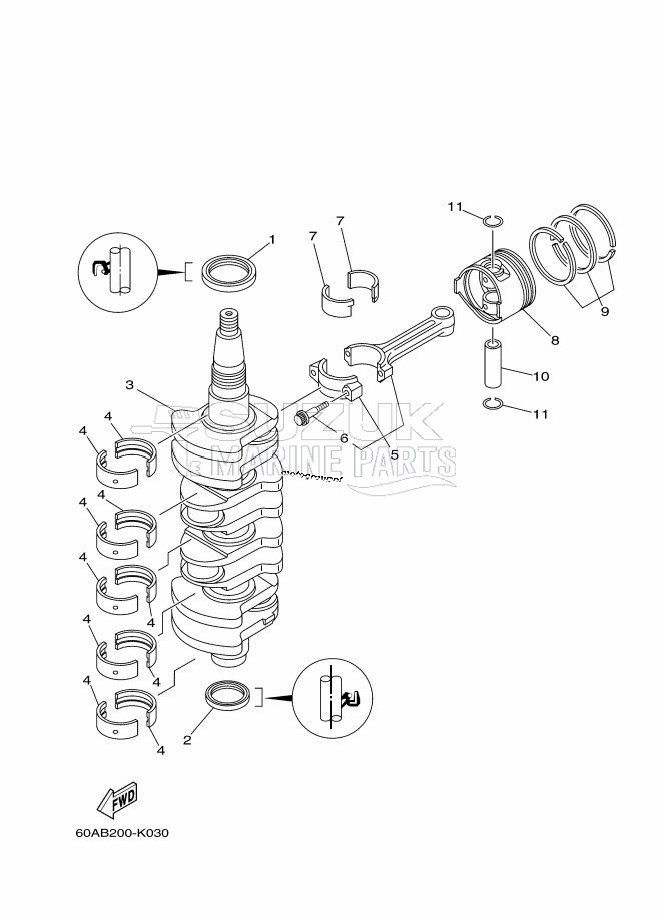 CRANKSHAFT--PISTON