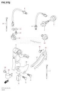 DF175ZG From 17502Z-610001 (E01 E40)  2016 drawing SENSOR (DF175T:E01)