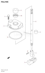 DF115T From 11501F-510001 (E01 E40)  2005 drawing SHIFT ROD (DF115Z,DF115WZ)