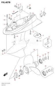 06003F-810001 (2018) 60hp E03-USA (DF60AVT) DF60A drawing GEAR CASE (DF50AVT,DF60AVT)