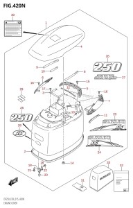 DF250T From 25004F-510001 (E03)  2015 drawing ENGINE COVER (DF250ST:E03)