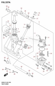 DF225T From 22503F-340001 (E11 E40)  2023 drawing TRIM CYLINDER (L-TRANSOM)