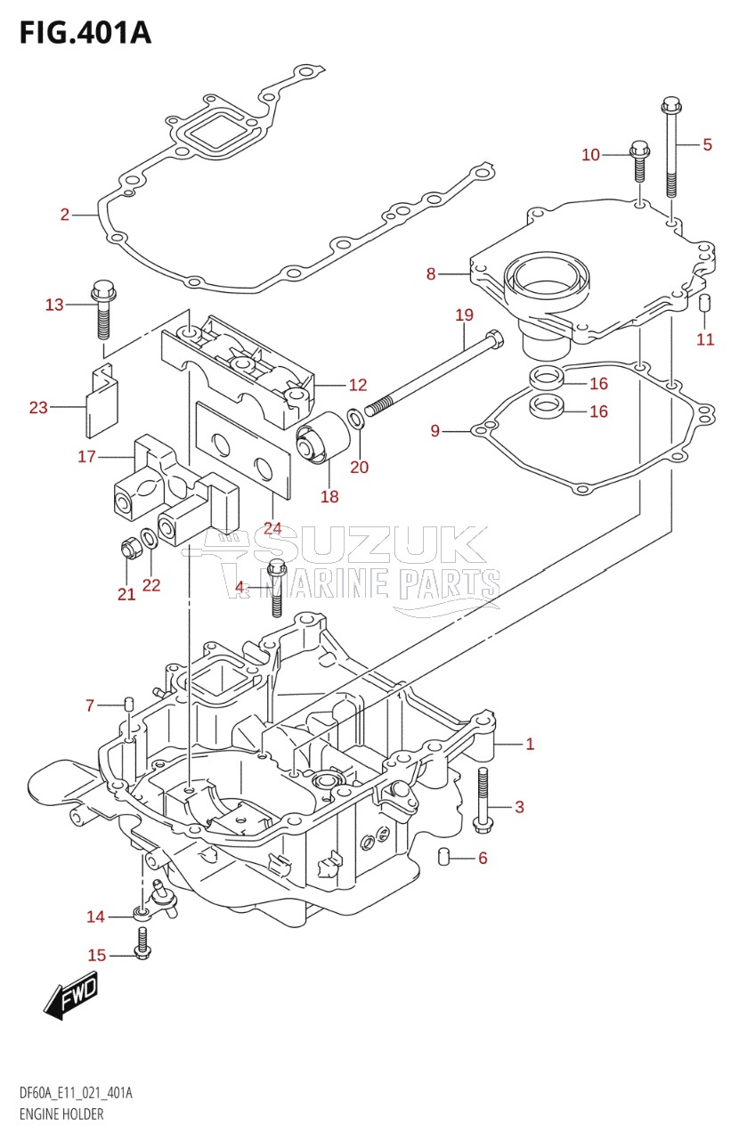 ENGINE HOLDER (DF40A,DF40AST,DF50A,DF60A)