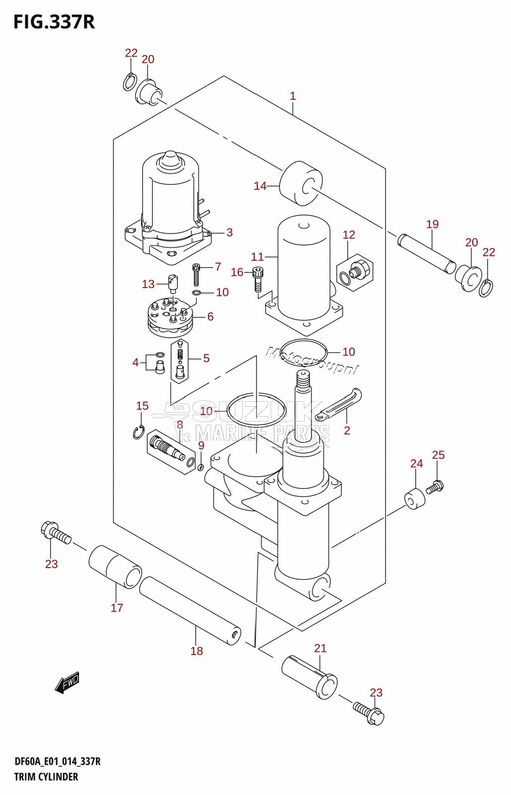 TRIM CYLINDER (DF60AVTH:E40)