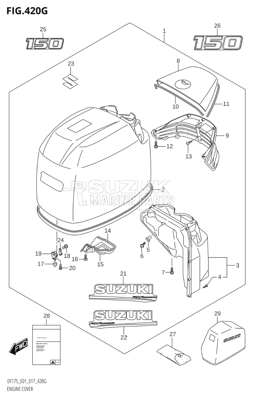 ENGINE COVER (DF150Z:E40)