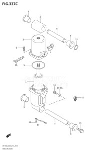 14003Z-410001 (2014) 140hp E03-USA (DF140AZ) DF140AZ drawing TRIM CYLINDER (DF115AZ:E03)