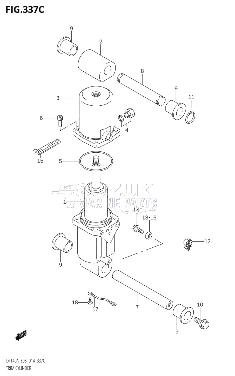 TRIM CYLINDER (DF115AZ:E03)