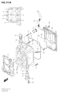 00994F-810001 (2018) 9.9hp P01-Gen. Export 1 (DF9.9A  DF9.9AR) DF9.9A drawing CYLINDER HEAD