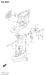 DF70A From 07003F-510001 (E01 E40)  2015 drawing DRIVE SHAFT HOUSING (DF90A:E40)