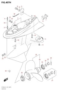 DF140AZ From 14003Z-710001 (E11 E40)  2017 drawing GEAR CASE (DF140AZ:E11)