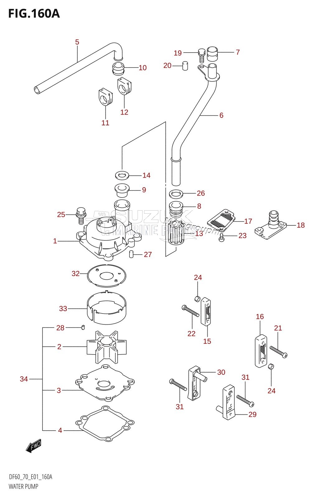 WATER PUMP (W,X,Y,K1,K2,K3,K4,K5,K6,K7)