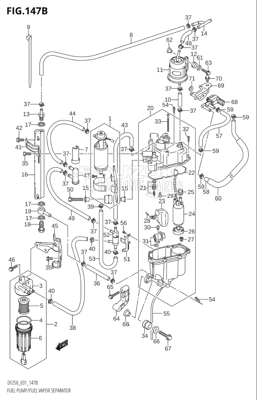 FUEL PUMP / FUEL VAPOR SEPARATOR (011)