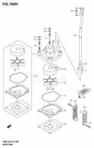 DF60A From 06003F-410001 (E01 E40)  2014 drawing WATER PUMP (DF60A:E40)