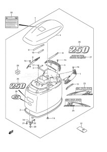 DF 250 drawing Engine Cover (DF 250S)