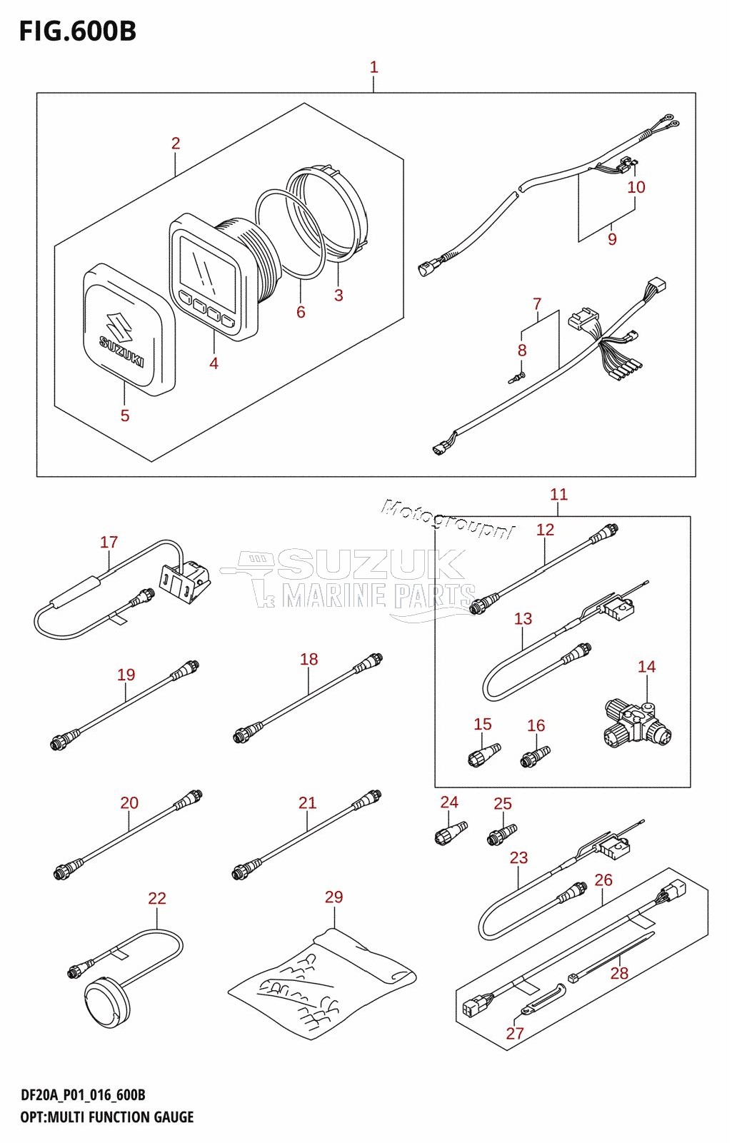 OPT:MULTI FUNCTION GAUGE (DF9.9BT:P01)