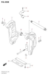 DF175AZ From 17503Z-910001 (E03)  2019 drawing CLAMP BRACKET (DF200AST)