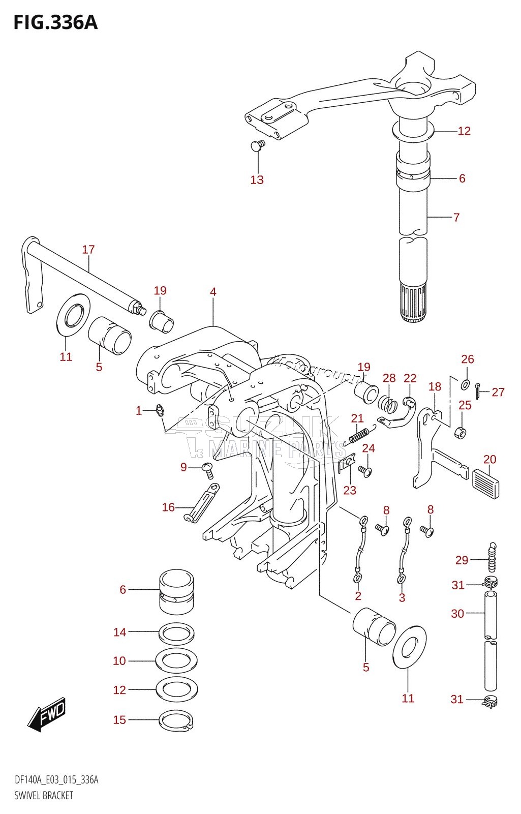 SWIVEL BRACKET (DF100AT:E03)