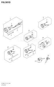 11503F-710001 (2017) 115hp E11 E40-Gen. Export 1-and 2 (DF115AT) DF115A drawing OPT:METER (DF115AZ:E11)