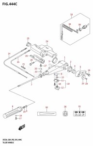 DF25A From 02504F-610001 (P03)  2016 drawing TILLER HANDLE (DF25AQ:P03)