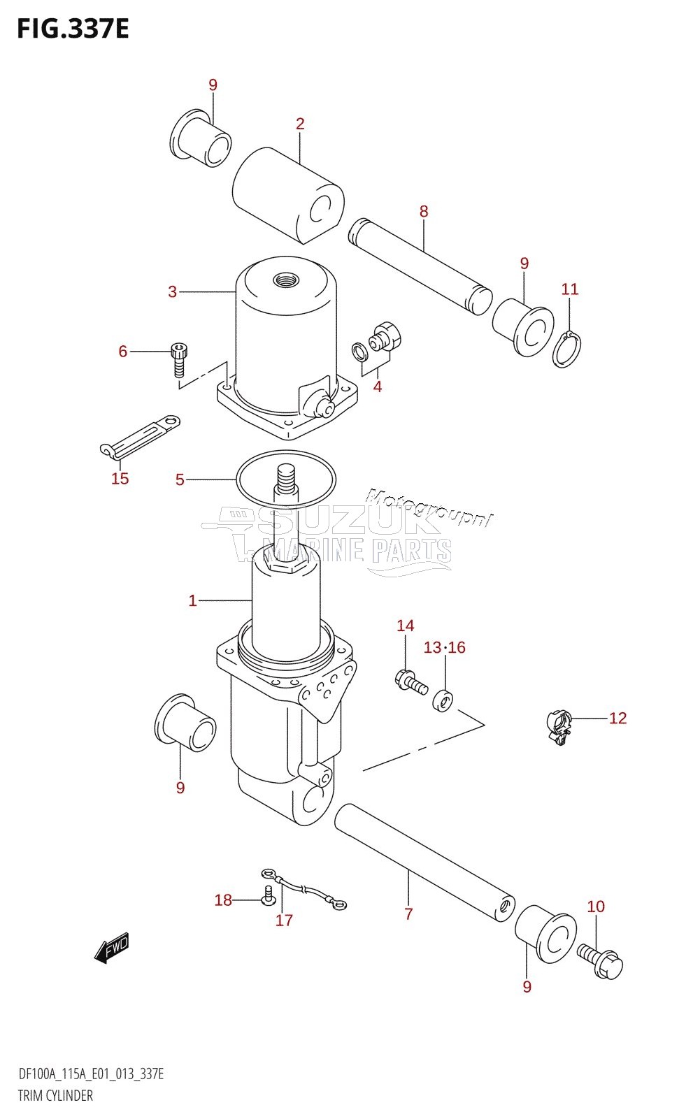 TRIM CYLINDER (DF115AZ:E01)