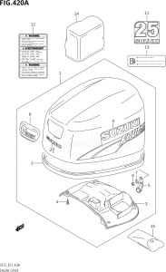 02503F-110001 (2011) 25hp E03-USA (DF25  DF25R) DF25 drawing ENGINE COVER (K6,K7,K8,K9)