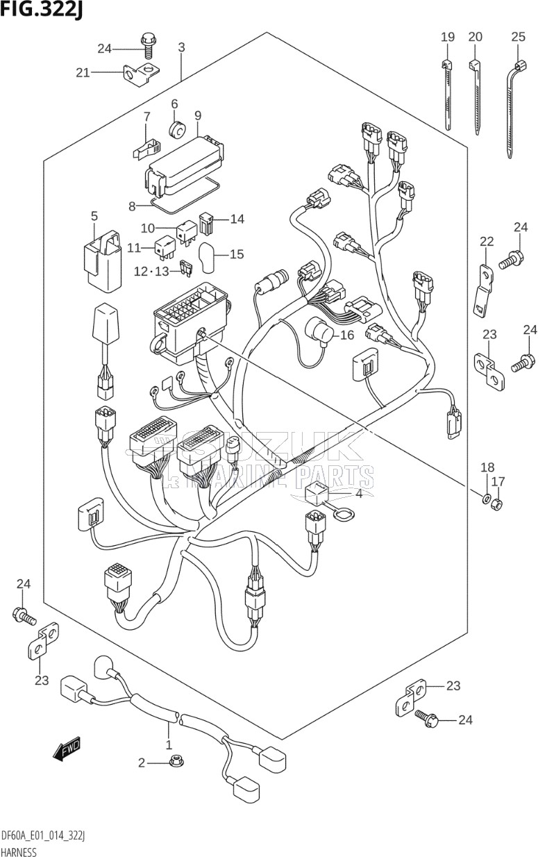 HARNESS (DF60AQH:E01)