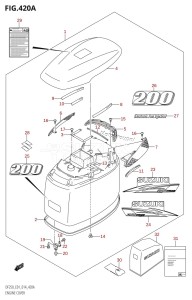 DF225T From 22503F-410001 (E01 E40)  2014 drawing ENGINE COVER (DF200T,DF200Z)