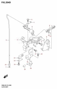 DF40A From 04003F-210001 (E01)  2012 drawing CLUTCH SHAFT (DF50A:E01)