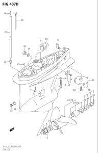 15002Z-310001 (2013) 150hp E03-USA (DF150Z) DF150Z drawing GEAR CASE (DF175Z:E03)