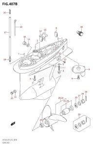 DF200Z From 20002Z-310001 (E01 E40)  2013 drawing GEAR CASE (DF200T:E40)