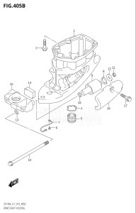 10003F-910001 (2019) 100hp E11-Gen. Export 2 (DF100AT) DF100A drawing DRIVE SHAFT HOUSING (DF115AT,DF115AZ,DF140AT,DF140AZ)