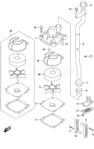 Outboard DF 60A drawing Water Pump High Thrust